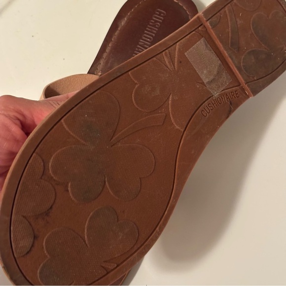 Tan and Pink Slide Sandals with Wide Strap - Picture 6 of 8